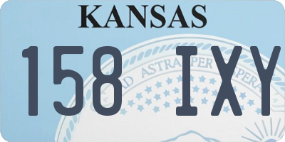 KS license plate 158IXY