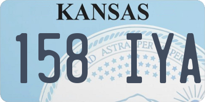 KS license plate 158IYA