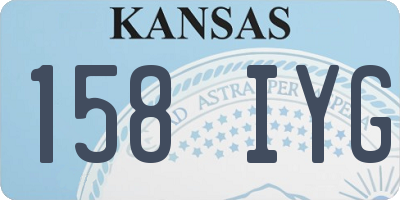 KS license plate 158IYG