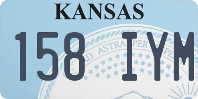 KS license plate 158IYM