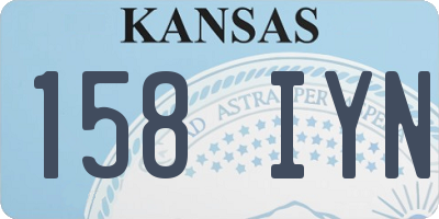 KS license plate 158IYN