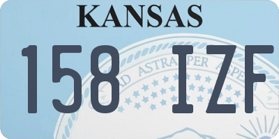 KS license plate 158IZF