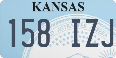 KS license plate 158IZJ