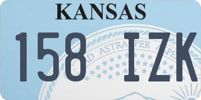 KS license plate 158IZK