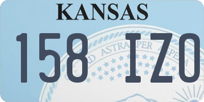 KS license plate 158IZO