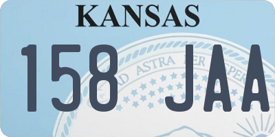 KS license plate 158JAA