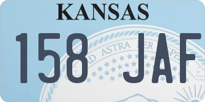 KS license plate 158JAF