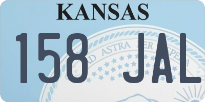 KS license plate 158JAL