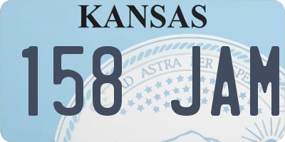KS license plate 158JAM