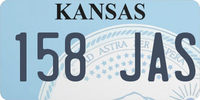 KS license plate 158JAS