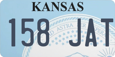 KS license plate 158JAT