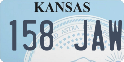 KS license plate 158JAW