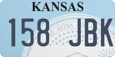 KS license plate 158JBK