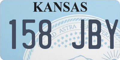 KS license plate 158JBY