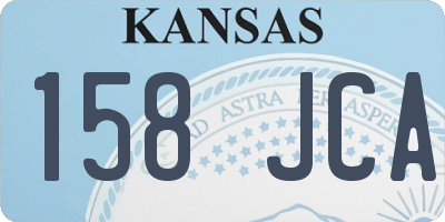 KS license plate 158JCA
