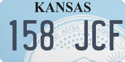 KS license plate 158JCF