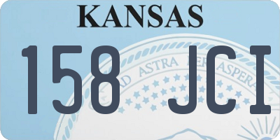KS license plate 158JCI