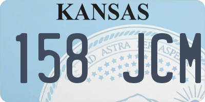 KS license plate 158JCM