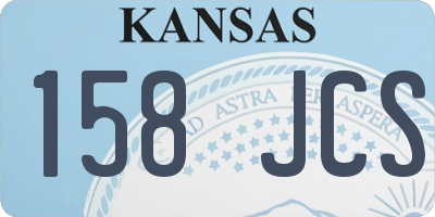 KS license plate 158JCS