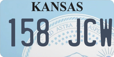 KS license plate 158JCW