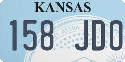 KS license plate 158JDO