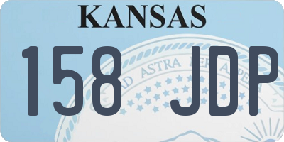 KS license plate 158JDP