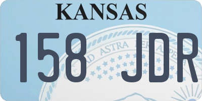 KS license plate 158JDR