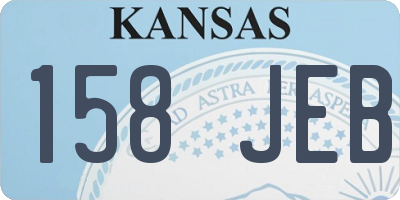 KS license plate 158JEB