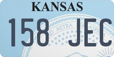 KS license plate 158JEC