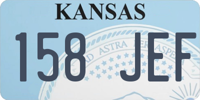 KS license plate 158JEF