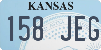 KS license plate 158JEG