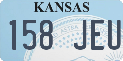 KS license plate 158JEU