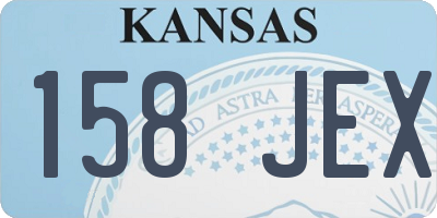 KS license plate 158JEX