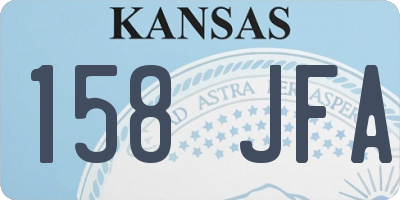 KS license plate 158JFA