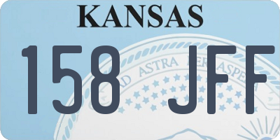 KS license plate 158JFF