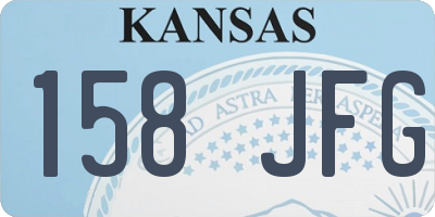 KS license plate 158JFG