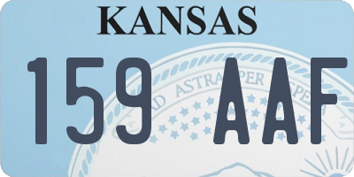 KS license plate 159AAF
