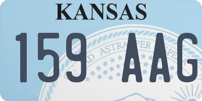 KS license plate 159AAG