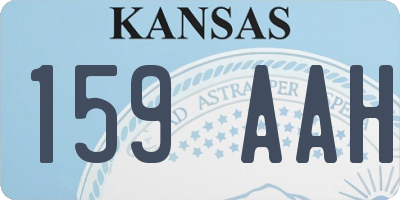 KS license plate 159AAH