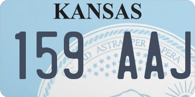 KS license plate 159AAJ