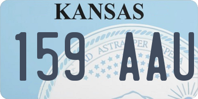 KS license plate 159AAU