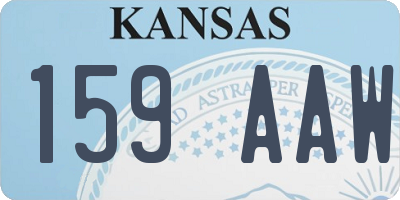 KS license plate 159AAW