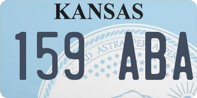 KS license plate 159ABA