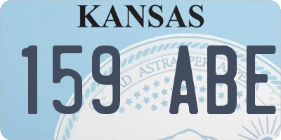 KS license plate 159ABE