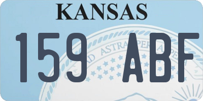 KS license plate 159ABF