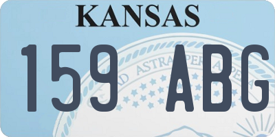 KS license plate 159ABG
