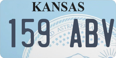 KS license plate 159ABV