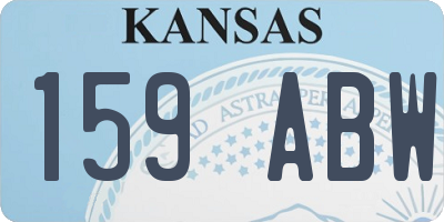 KS license plate 159ABW