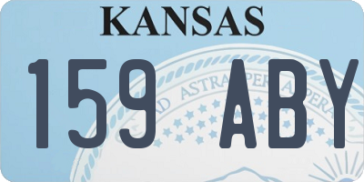 KS license plate 159ABY