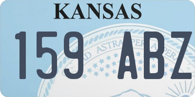 KS license plate 159ABZ
